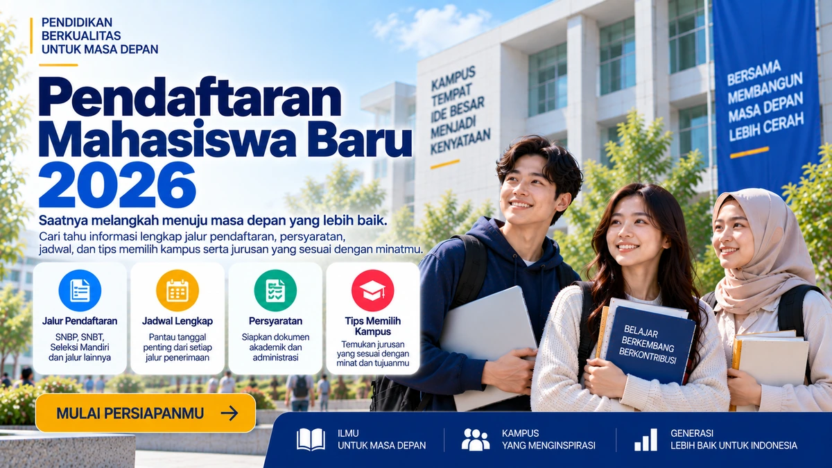 Pendaftaran Mahasiswa Baru 2026: Panduan Memilih Jalur, Kampus, dan Jurusan