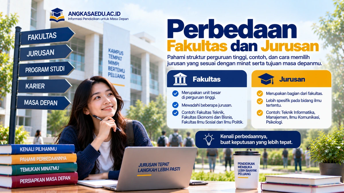 Perbedaan Fakultas dan Jurusan: Pengertian, Contoh, dan Cara Memilihnya